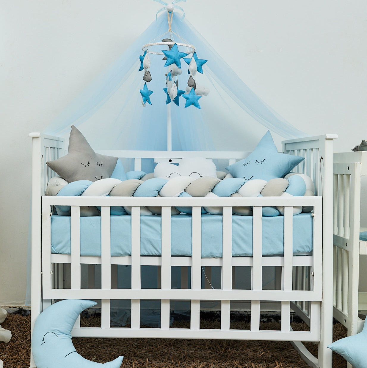 mosquito Net -  ناموسيه سرير البيبي كامله العمود مع الناموسيه