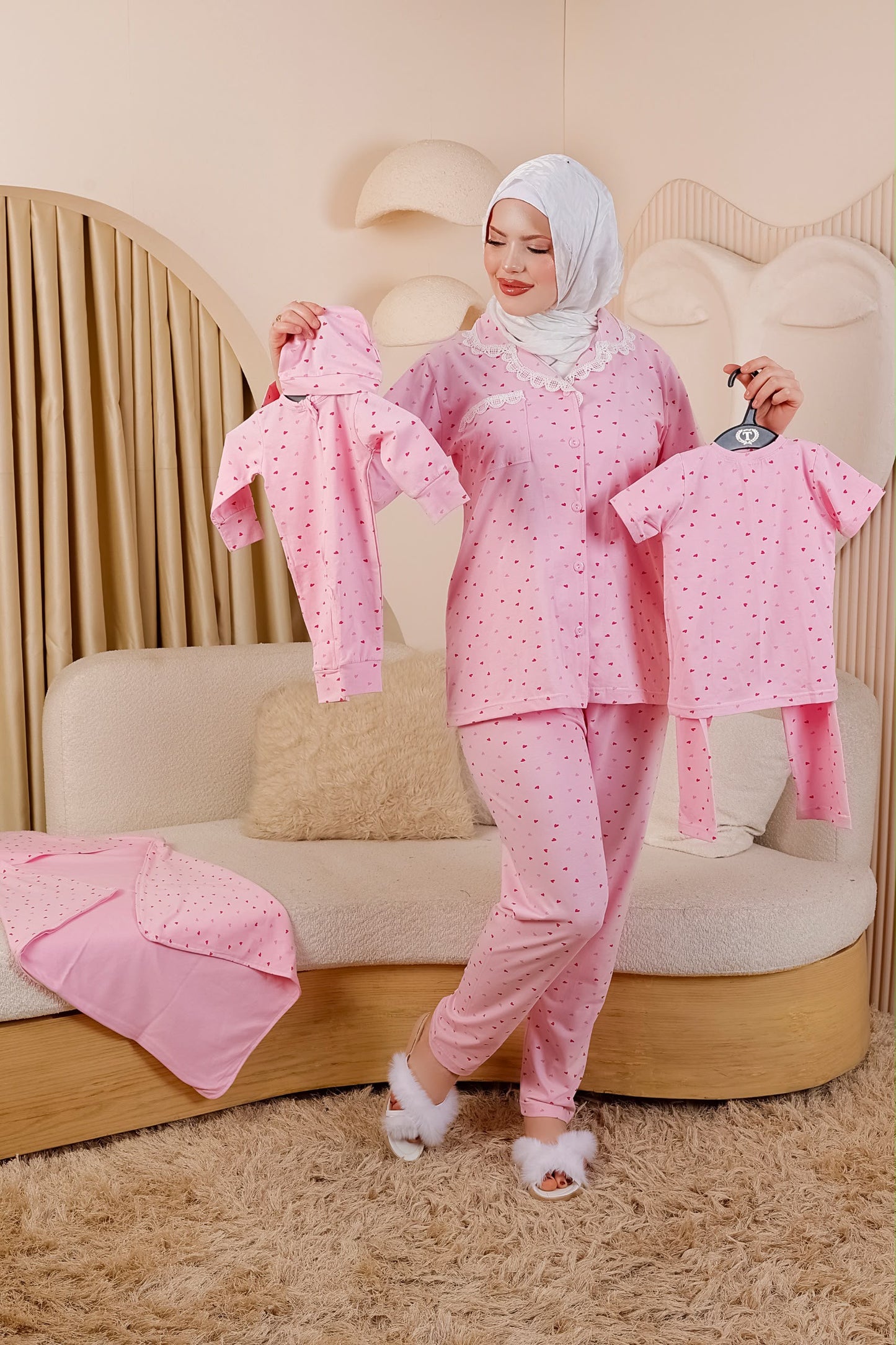 Summer - 2-Piece hearts Pajama S1007
